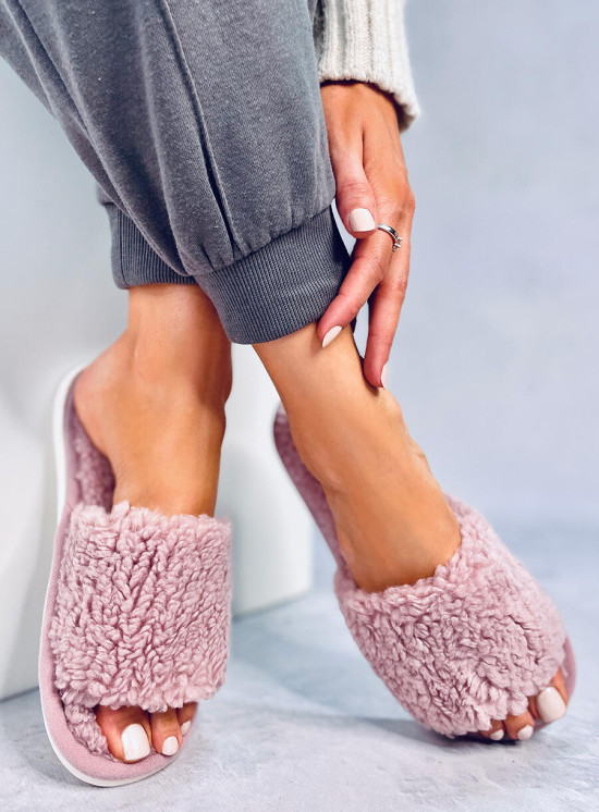 Plüschhausschuhe Rosa