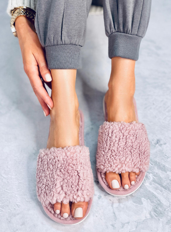 Plüschhausschuhe Rosa