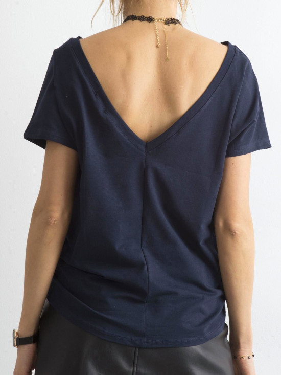 Marineblaues T-Shirt Fire