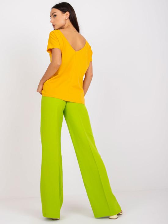 Dunkelgelbes Damen T-Shirt Fire