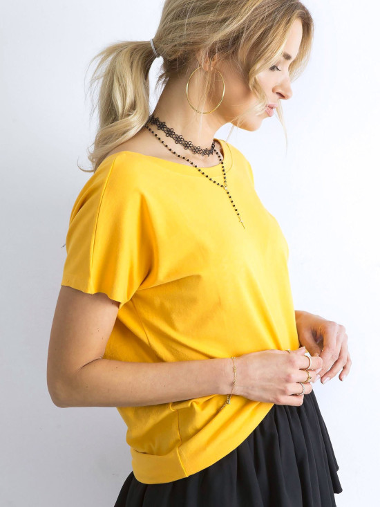 Dunkelgelbes Damen T-Shirt Fire