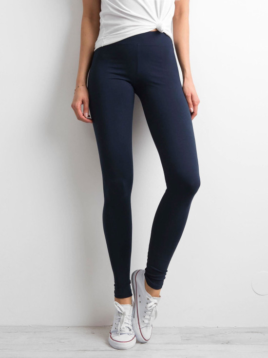Blaue Basic Leggings