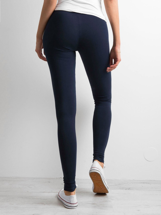 Blaue Basic Leggings