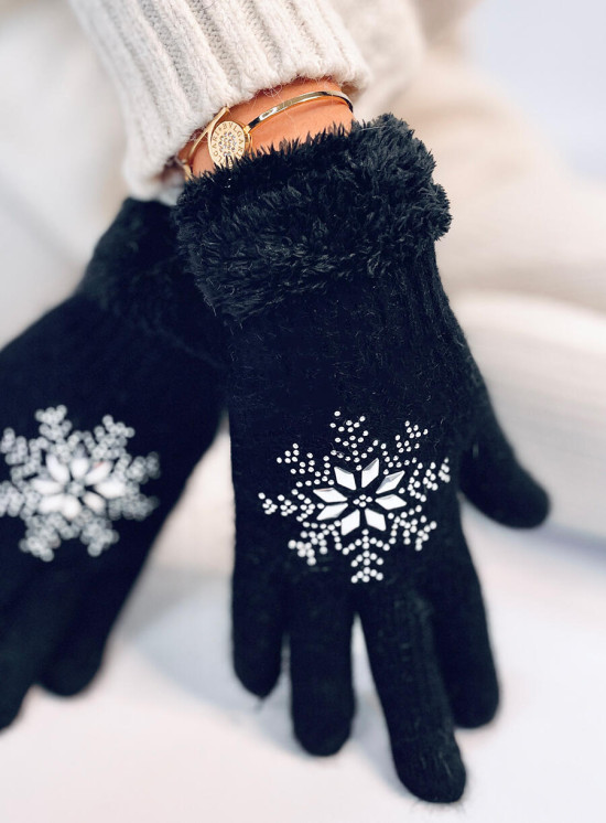 Damenhandschuhe SNOWFLAKE Schwarz