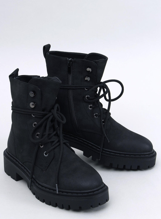 Schnürstiefeletten EMMA Schwarz