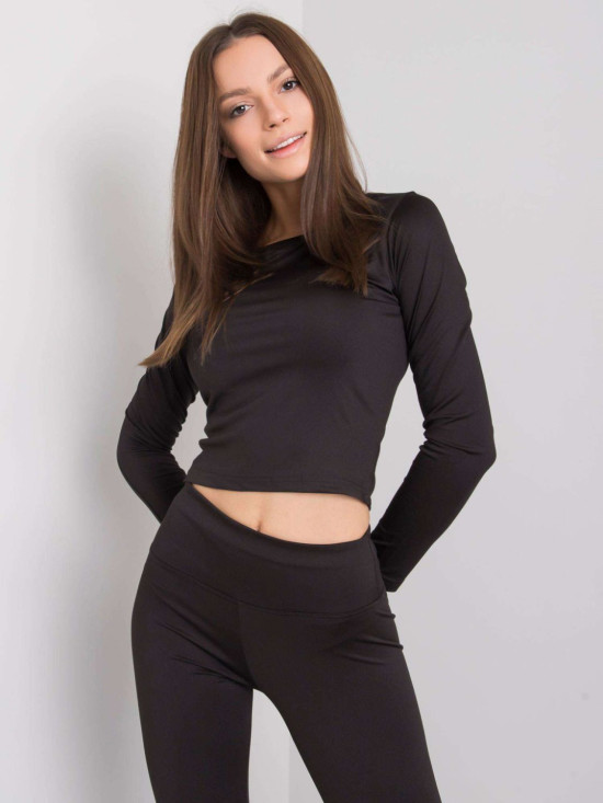Schwarzes Damen Sportset