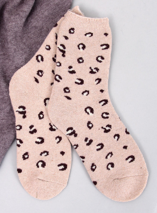 Damensocken mit Leopardenmuster 1 - 3 Paar