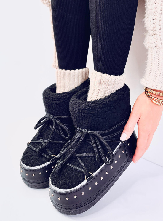 Winterstiefel mit Schnürung Schwarz