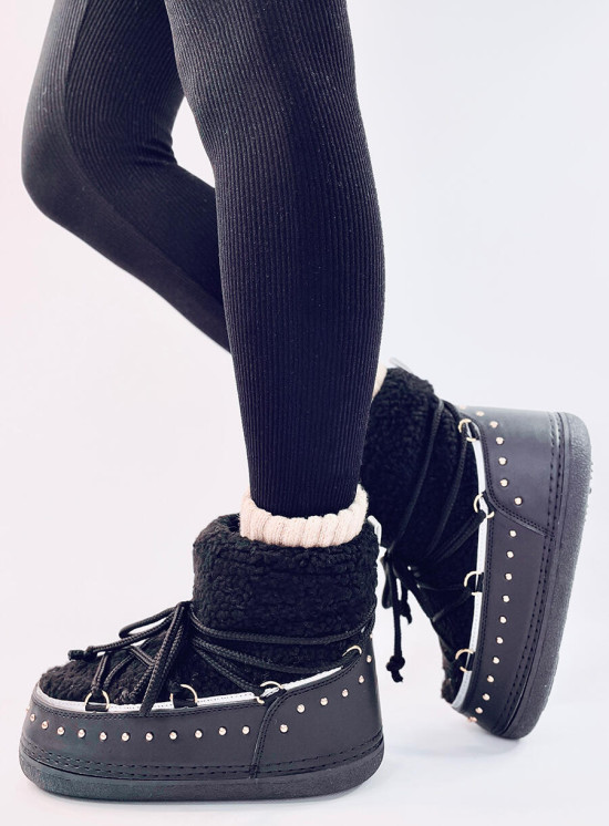 Winterstiefel mit Schnürung Schwarz