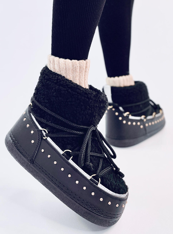 Winterstiefel mit Schnürung Schwarz