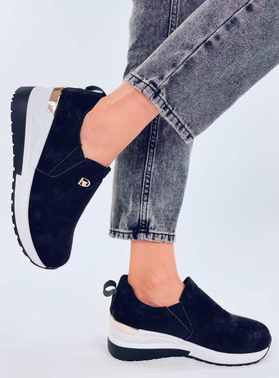 Sneakers mit Keilabsatz Schwarz