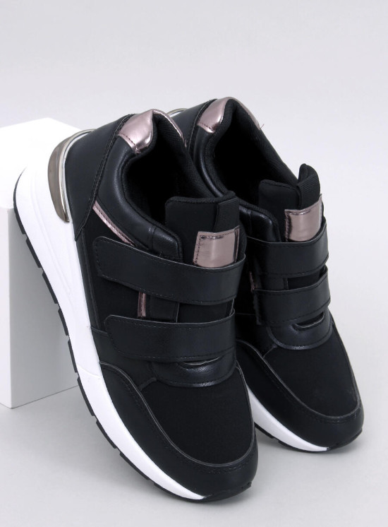 Sneaker mit Klettverschluss Schwarz