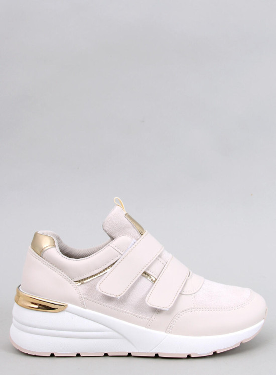 Sneaker mit Klettverschluss Ecru