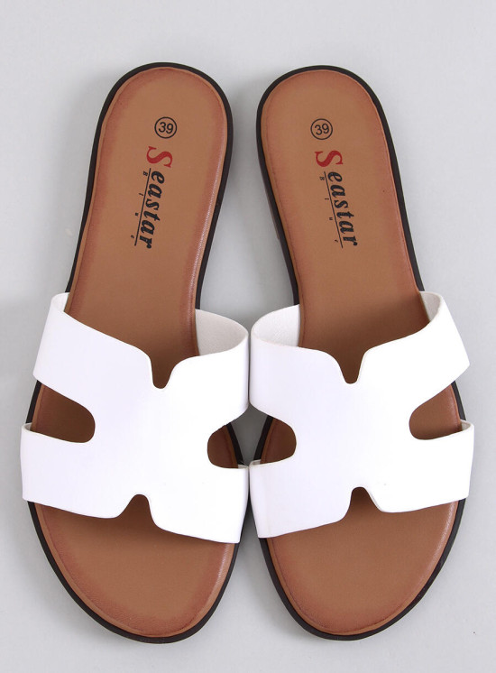 Damen Pantoletten Weiß