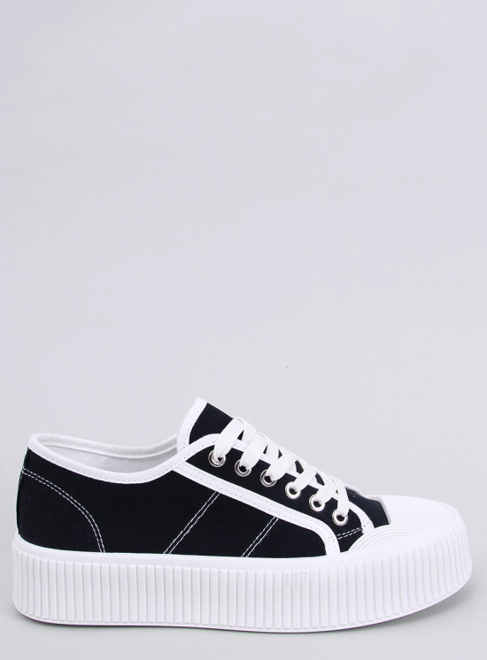 Plateau-Canvas-Sneaker Schwarz