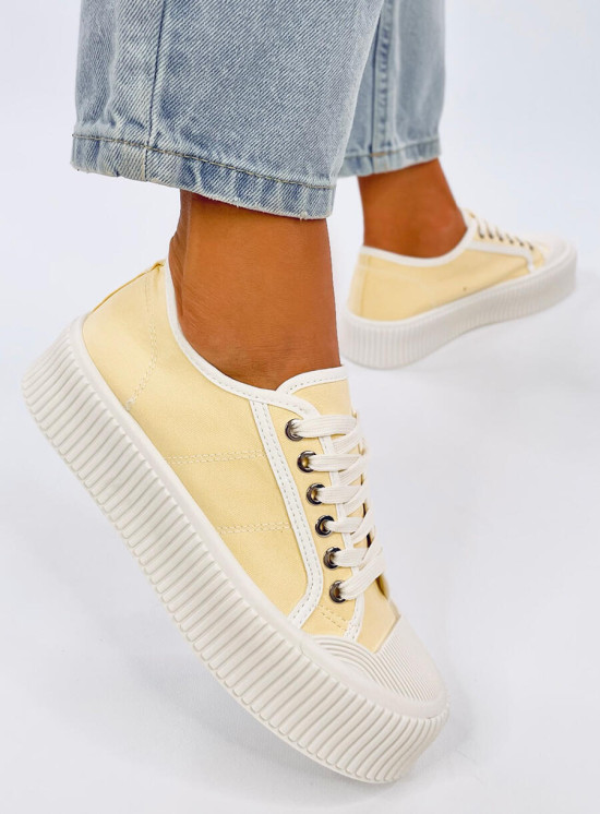 Plateau-Canvas-Sneaker Gelb