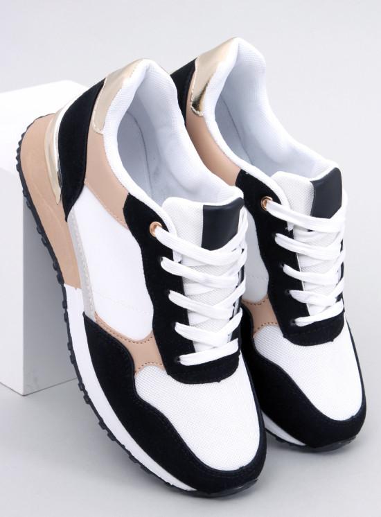 Damen-Sneaker Schwarz/Weiß/Beige