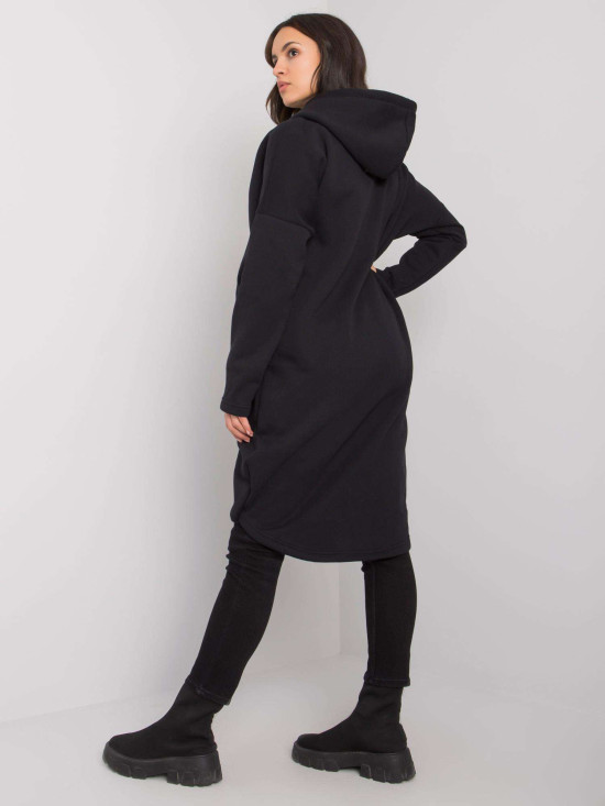 Stylischer schwarzer Kapuzenpullover