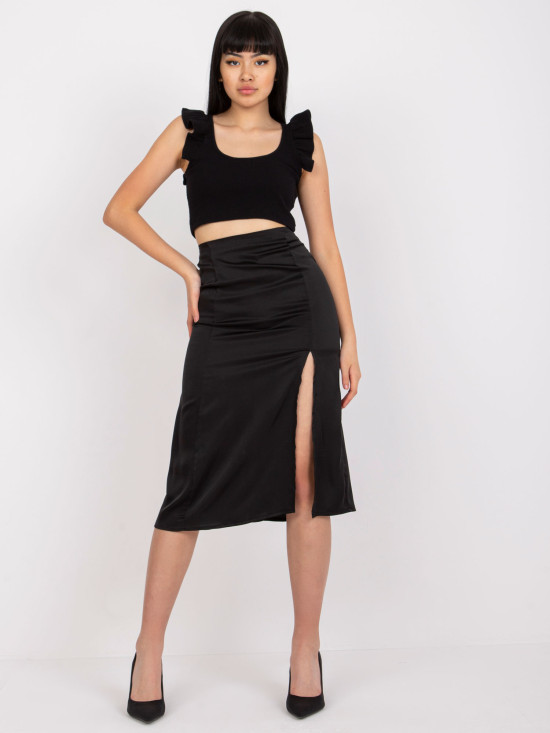 Eleganter Midi-Rock in Schwarz