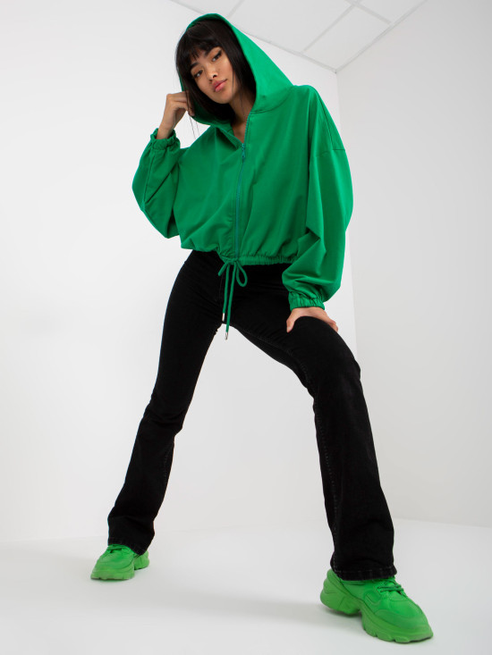 Grüne Kapuzenjacke RUE PARIS