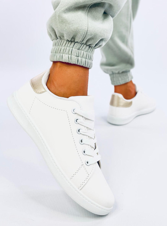 Sneaker im klassischen Schnitt Weiß/Gold