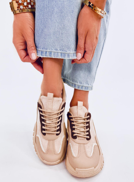 Beige Damen-Sneaker