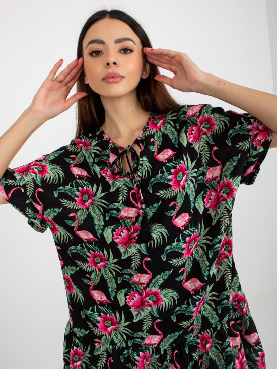 Sommerliches Blumenkleid mit Rüschen SUBLEVEL