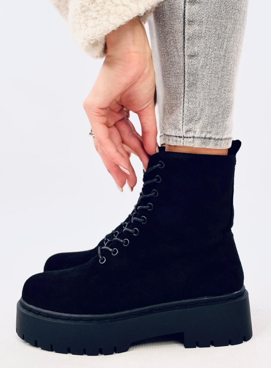 Damen-Schnürschuhe Schwarz