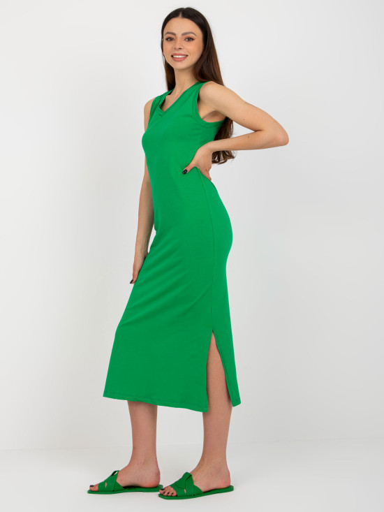 Grünes Alltagskleid mit Schlitzen OCH BELLA
