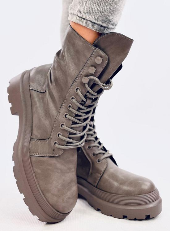 Damen-Schnürschuhe INES Grau