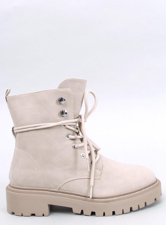 Schnürstiefeletten EMMA Beige