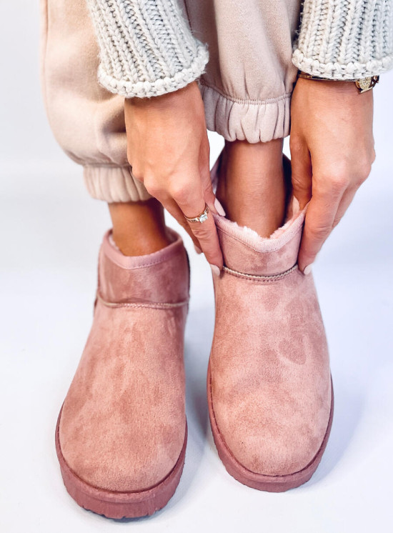 Niedrige Damen-Schneestiefel Rosa