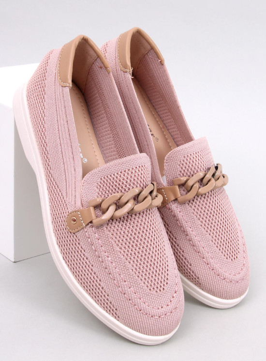Mokassins aus perforiertem Material Rosa