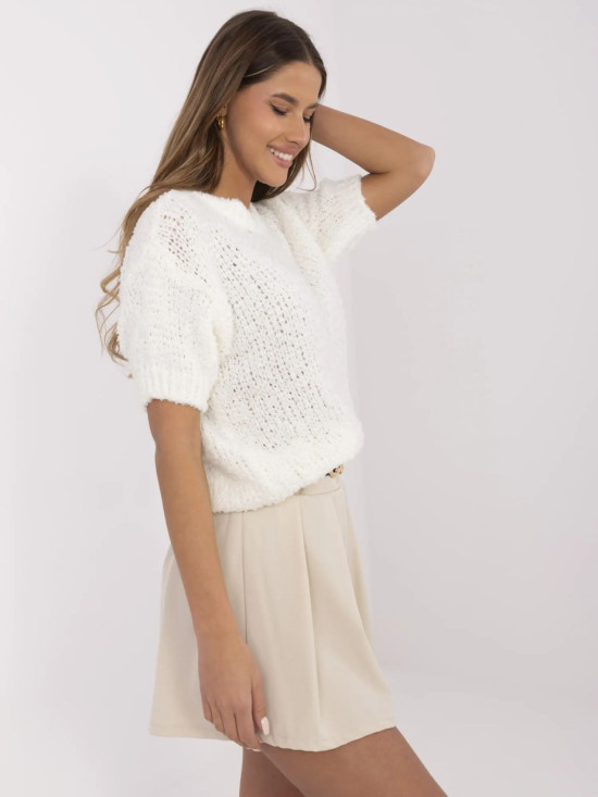 Eleganter ecru Pullover