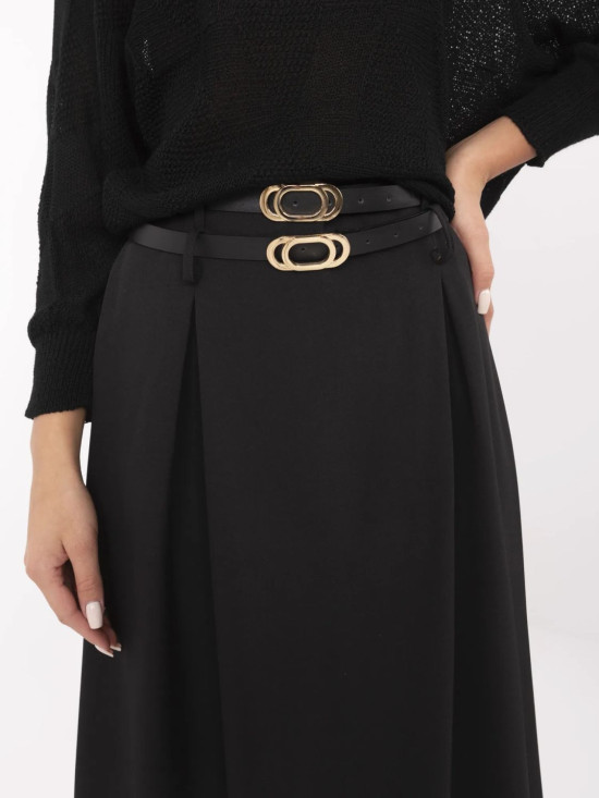 Eleganter Maxi-Rock in Schwarz