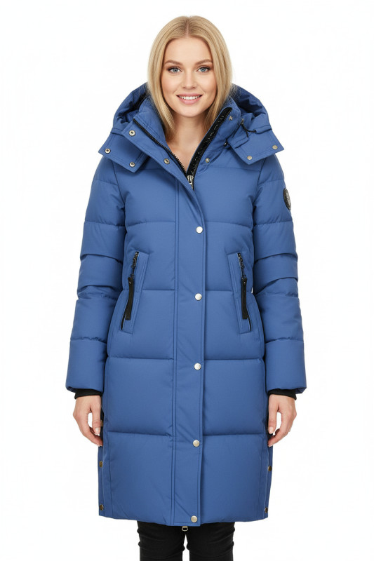 Blaue Damen-Winterjacke im Langschnitt BLIZZARD