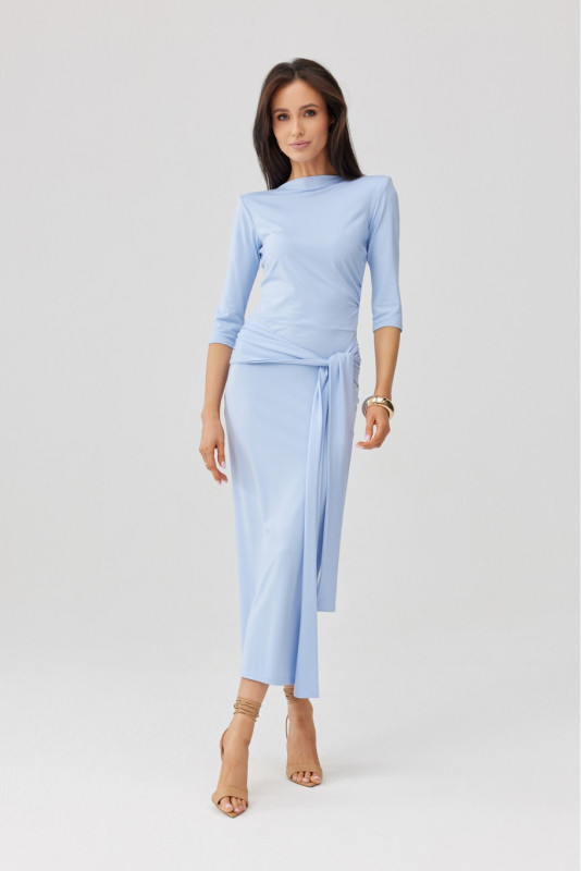 Midi-Kleid in Hellblau