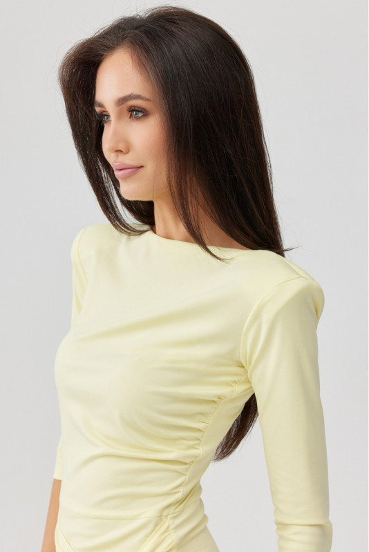 Gelbes Midi-Kleid Lidiana