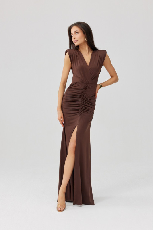 Noelia – Maxi-Kleid in Braun