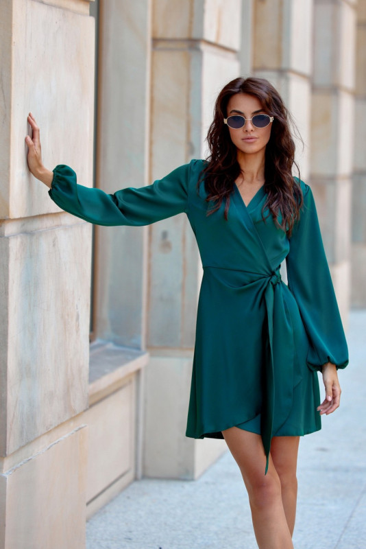 Catlin – Mini-Kleid in Flaschengrün