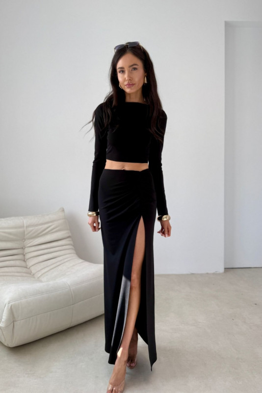 Schwarze Bluse Linnea