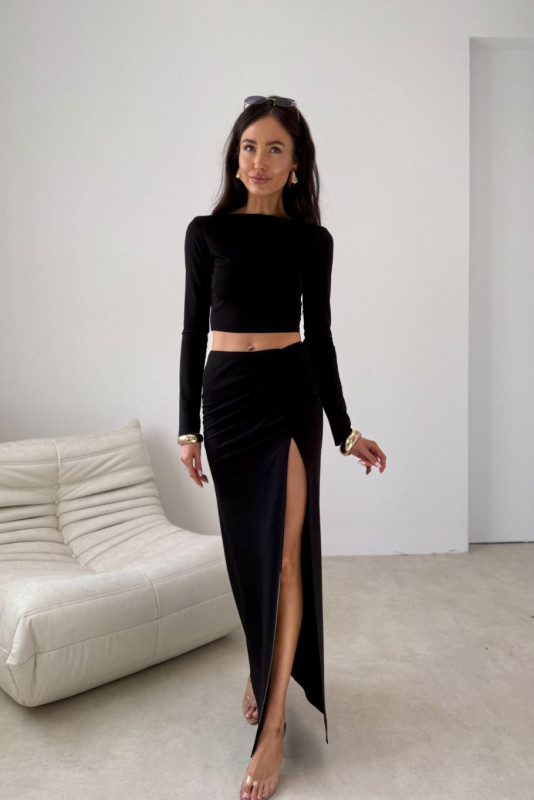 Schwarze Bluse Linnea