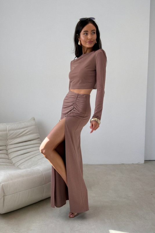 Bluse Linnea in Cappuccino-Farbe