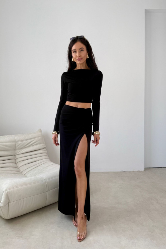 Schwarzer Maxi-Rock Ottilia