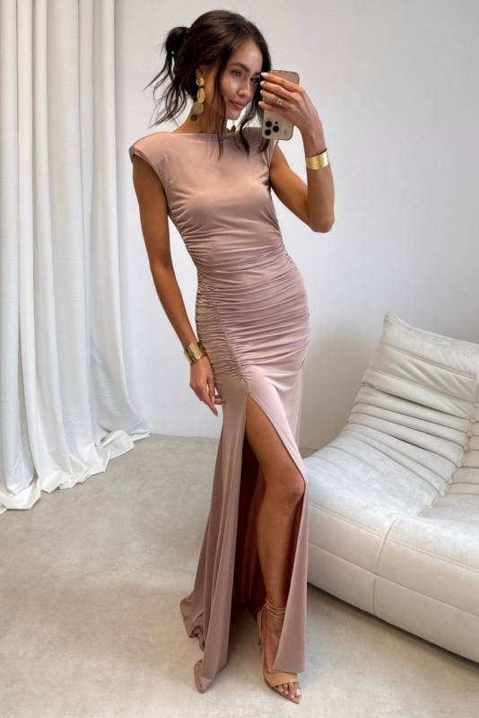 Maxikleid in Mokka Aurelia