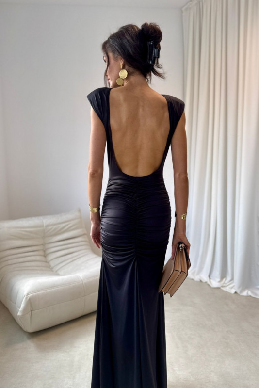 Aurelia – schwarzes Maxi-Kleid