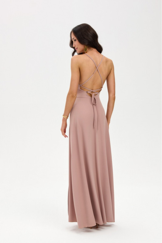 Maxikleid in Cappuccino-Farbe
