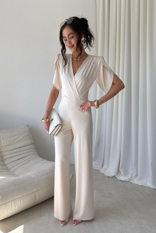 Vanillefarbener Jumpsuit Amaris
