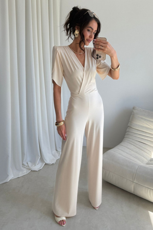 Vanillefarbener Jumpsuit Amaris