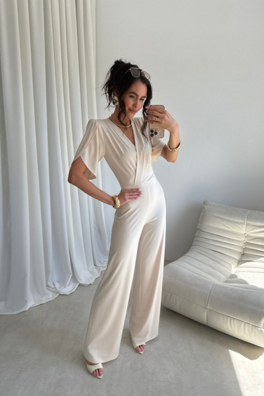 Vanillefarbener Jumpsuit Amaris